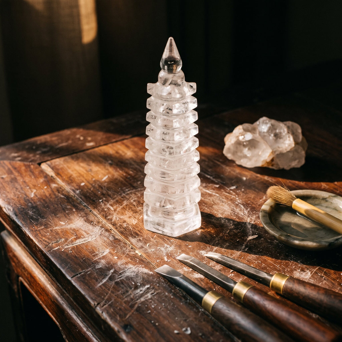 Clear Quartz Wenchang Pagoda – Study & Advancement — craft