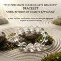 White Crystal bracelet, 8mm 10mm 12mm round beads, polished natural stone — EneraField