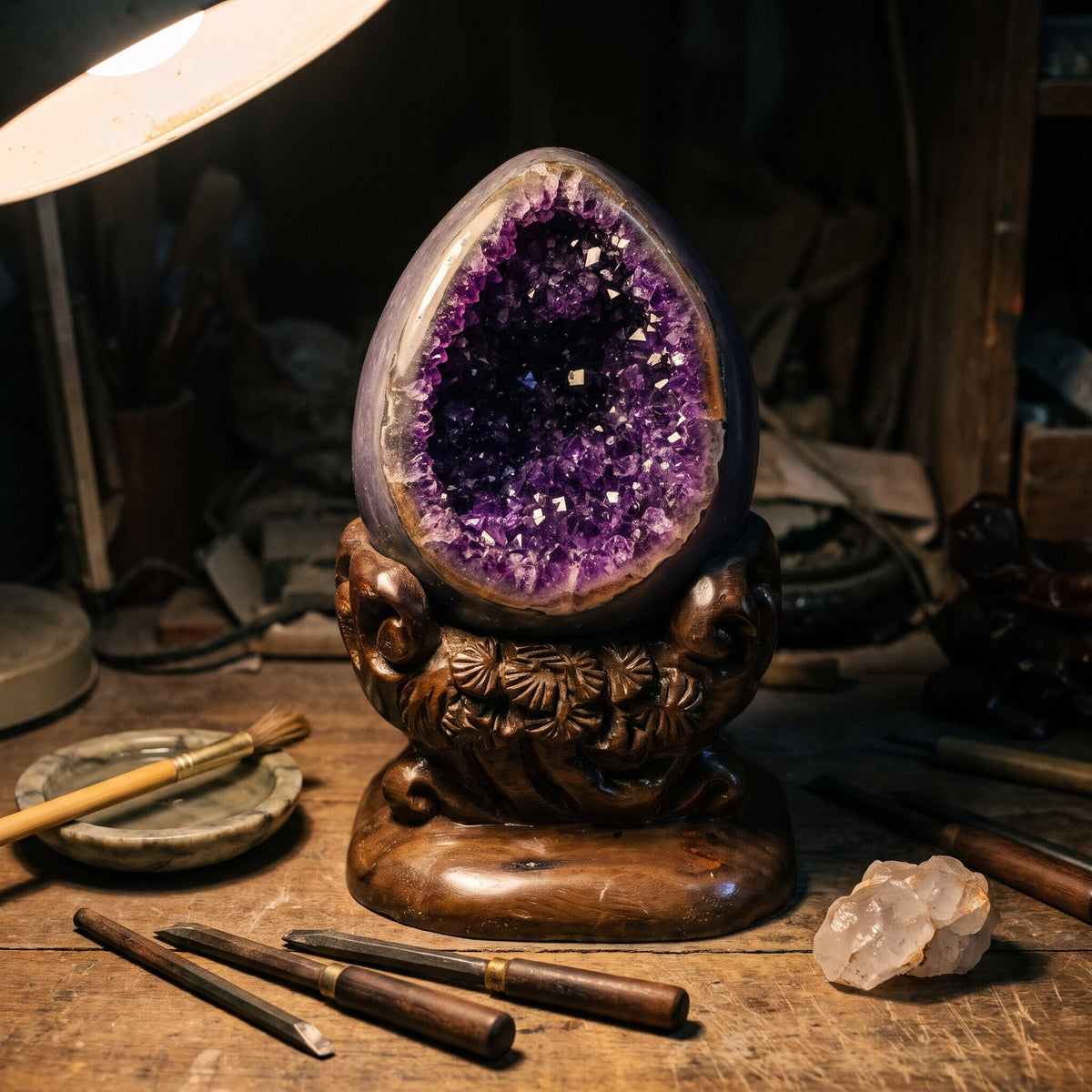 Amethyst Dinosaur-Egg Geode No.2 – Holding a Room — craft