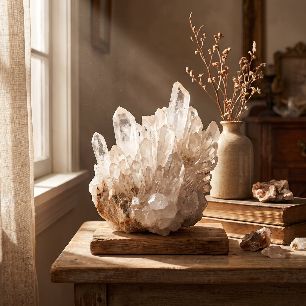 Clear Quartz Crystal Cluster – 3.1 kg — scene