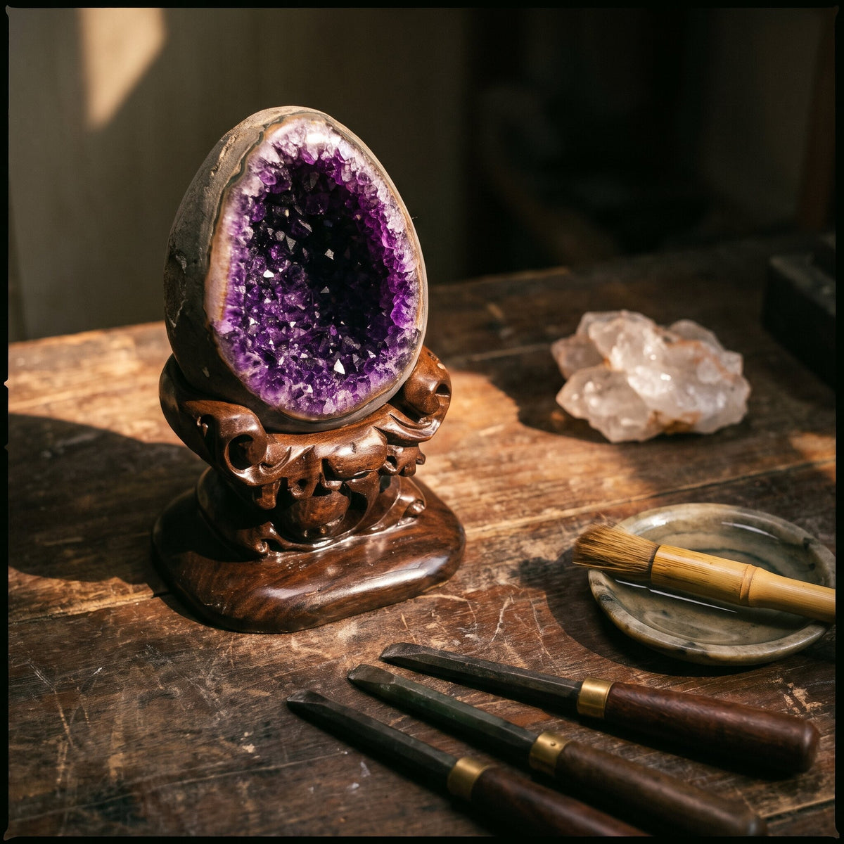 Amethyst Dinosaur-Egg Geode No.3 – Holding a Room — craft