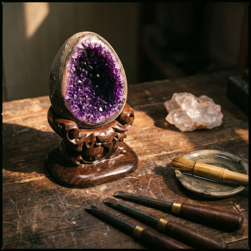 Amethyst Dinosaur-Egg Geode No.3 – Holding a Room — craft