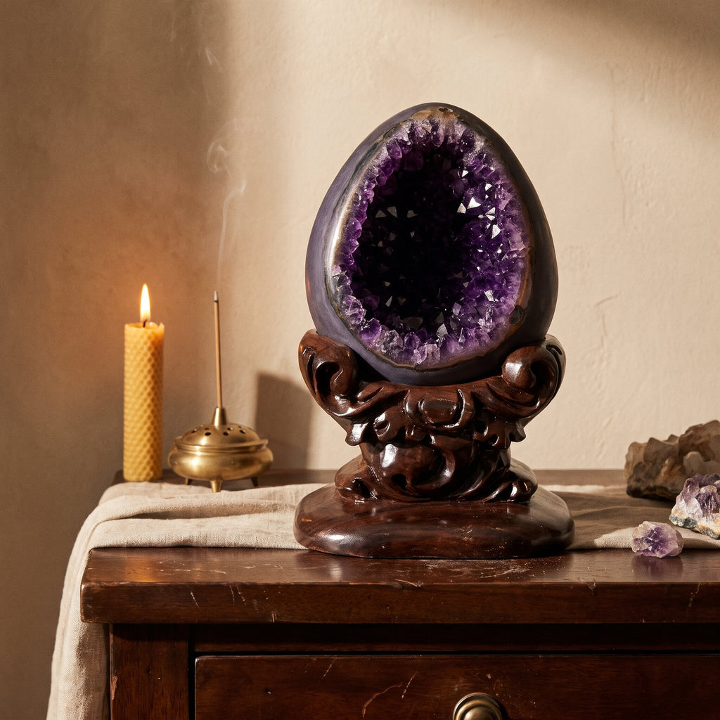 Amethyst Dinosaur-Egg Geode No.3 – Holding a Room — wear