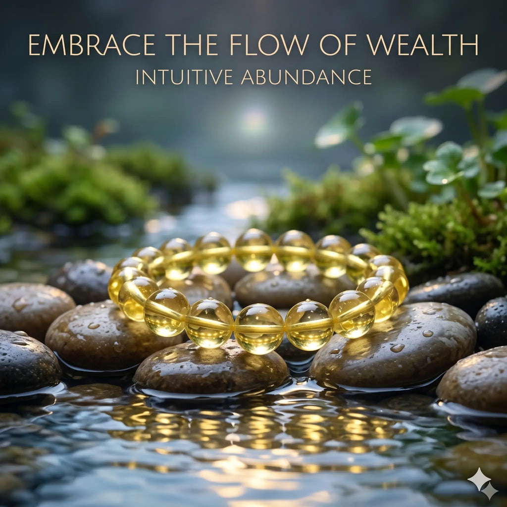 Golden Aura Citrine bracelet detail, natural stone texture and colour — EneraField