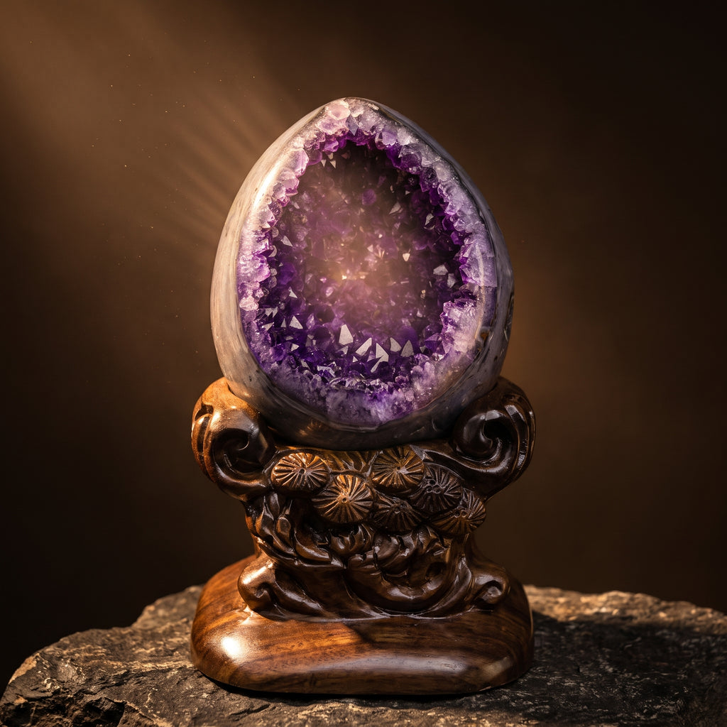 Amethyst Amethyst Geode – Holding a Room — energy light