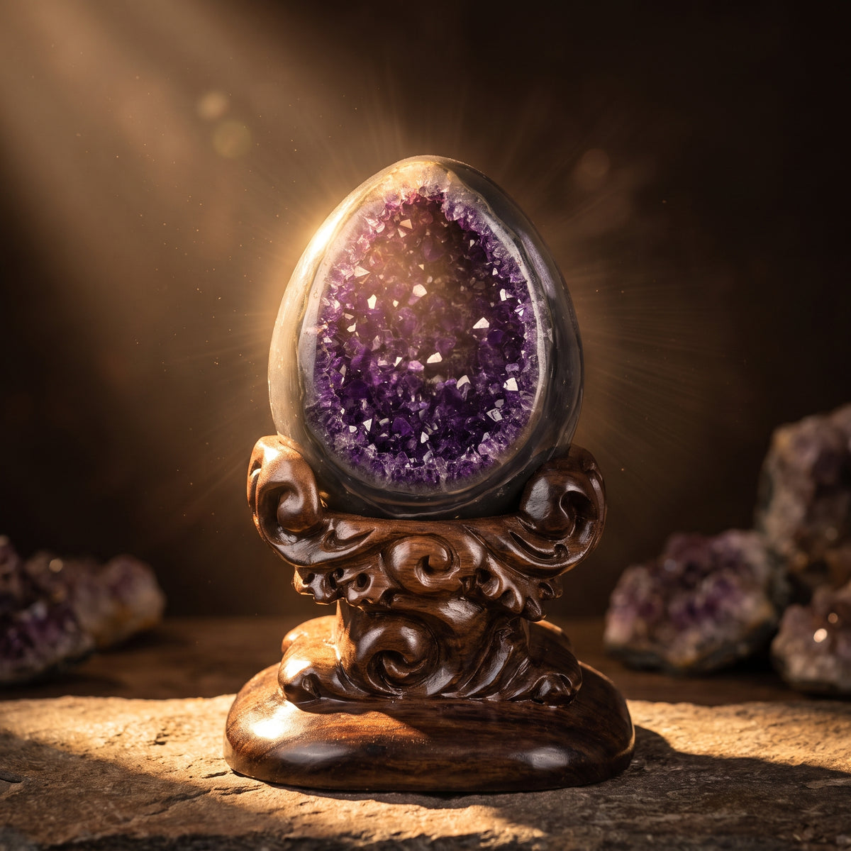 Amethyst Amethyst Geode – Holding a Room — energy light