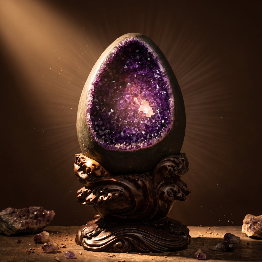 Amethyst Amethyst Geode – Holding a Room — energy light