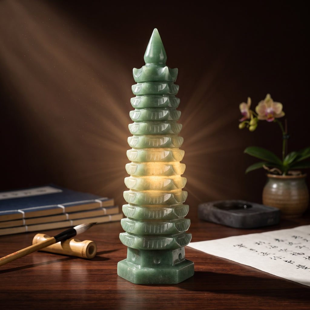 Green Aventurine Wenchang Pagoda – Study & Advancement — energy light