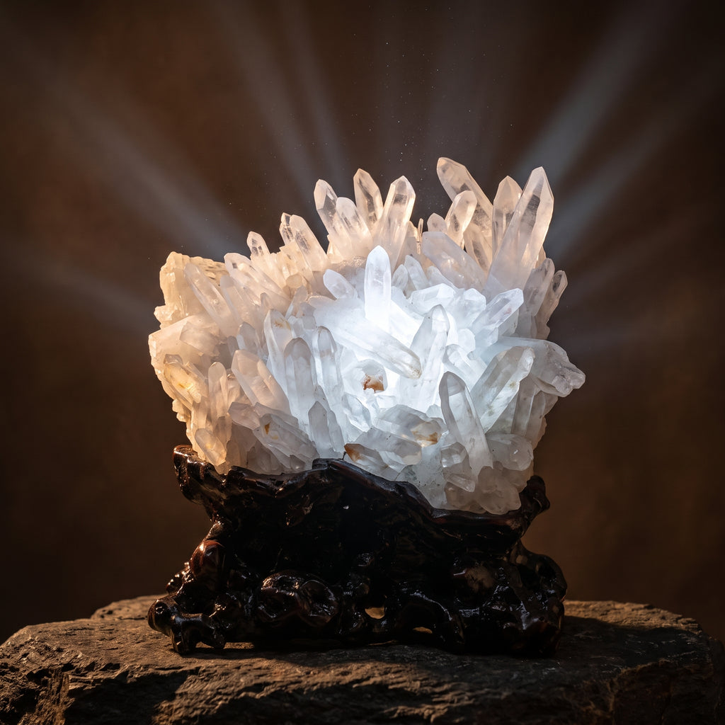 Clear Quartz Crystal Cluster — 原石白（12.05公斤） – Clearing & Amplifying — energy light