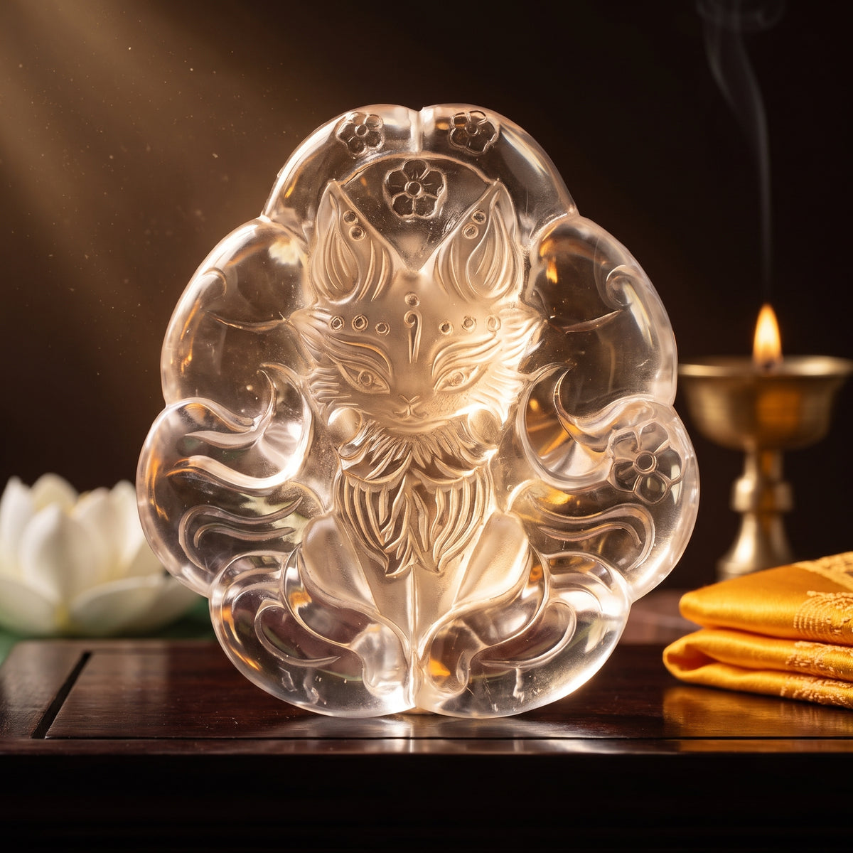 Clear Quartz Nine-Tailed Fox – Magnetism & Being Seen — energy light