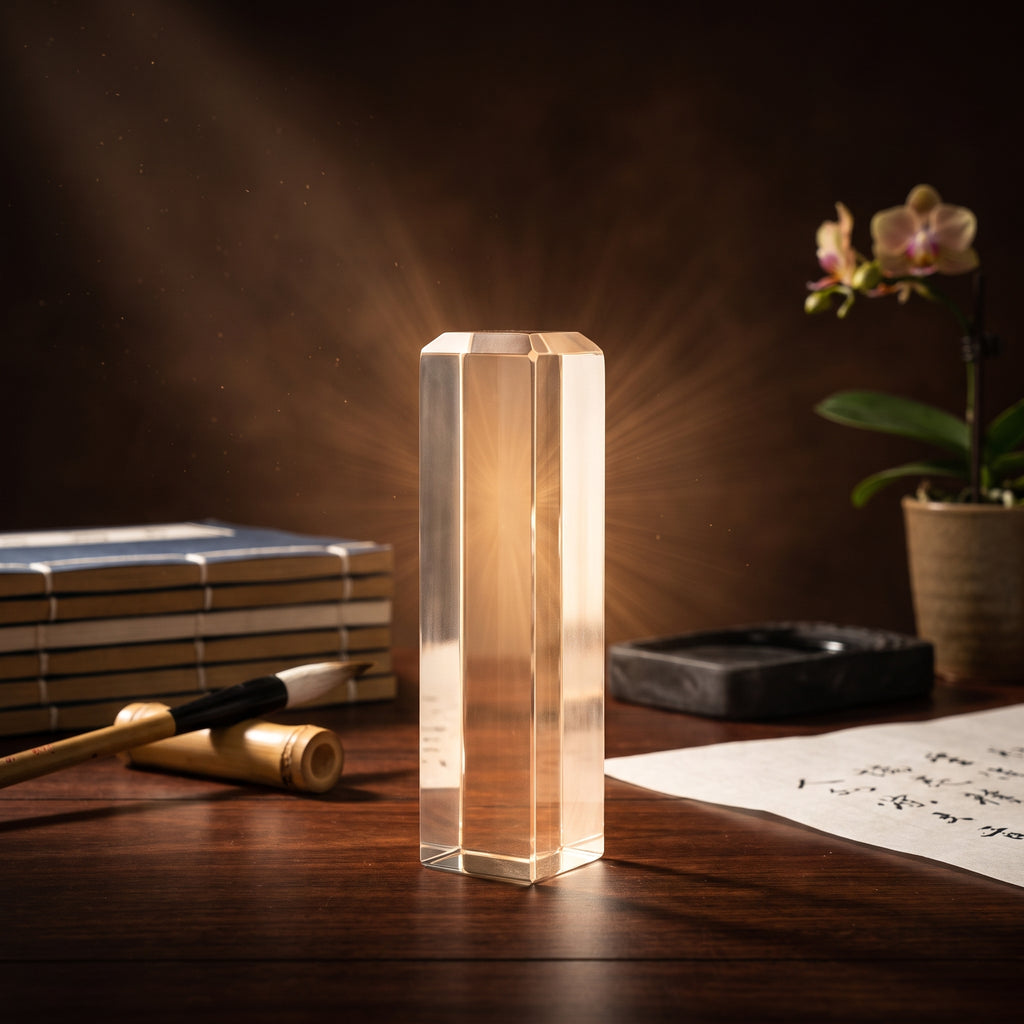 Clear Quartz Crystal Seal – Authority & Signature — energy light