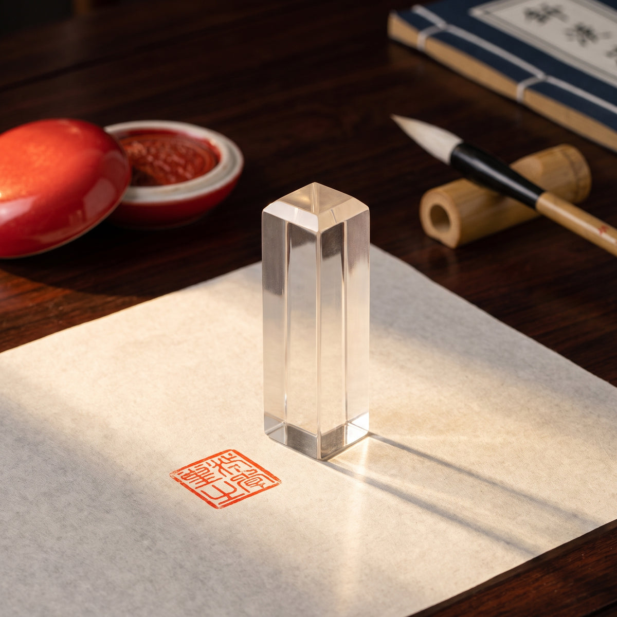 Clear Quartz Crystal Seal – Authority & Signature — display at home