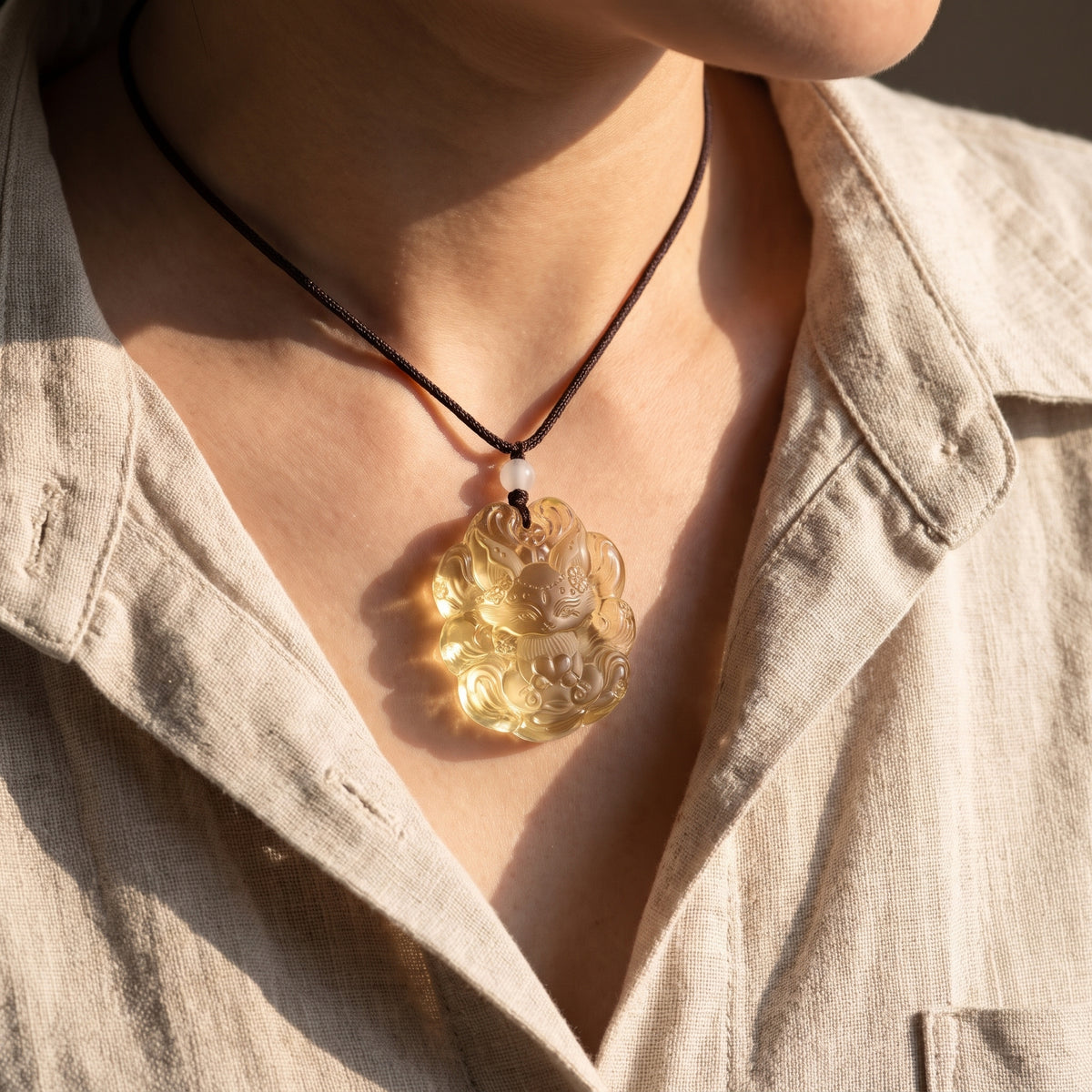 Citrine Nine-Tailed Fox – Magnetism & Being Seen — display at home