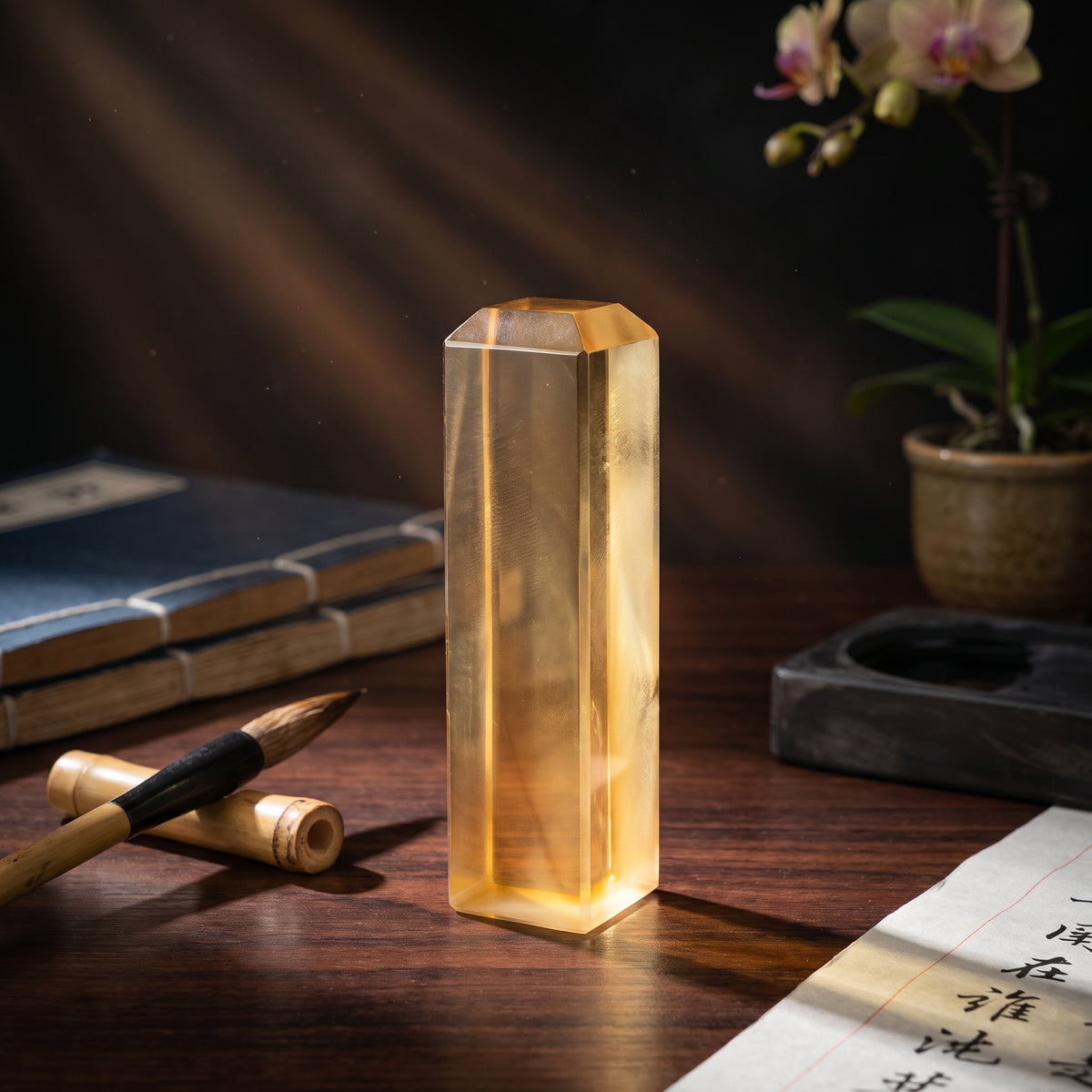 Citrine Crystal Seal – Authority & Signature — energy light