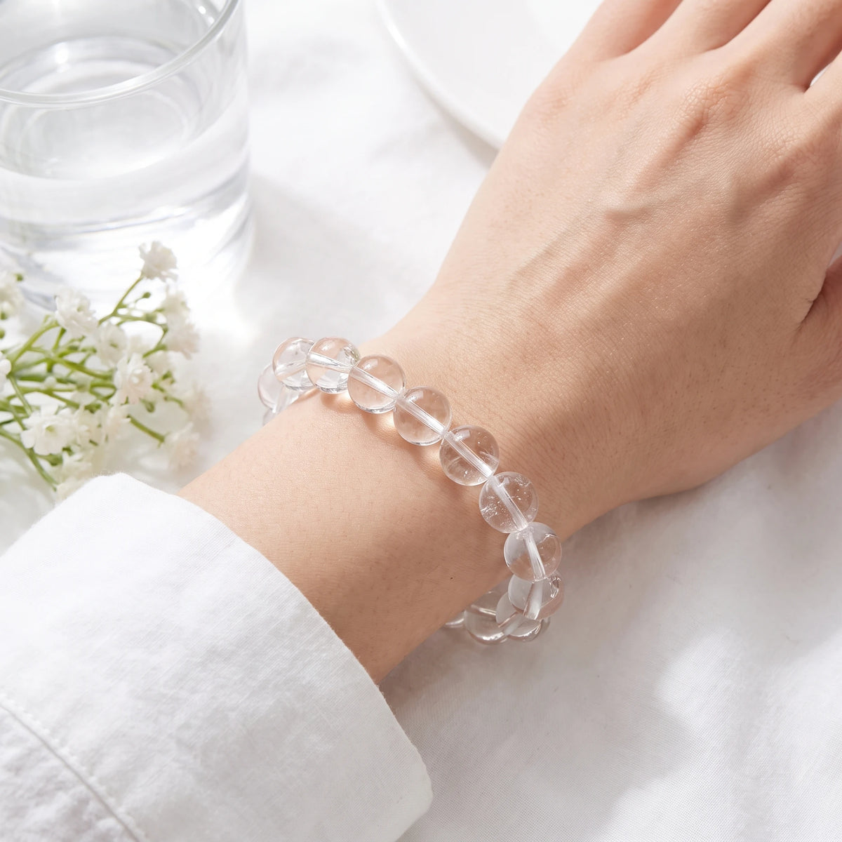 Clear Quartz bracelet, alternate angle 4 — EneraField
