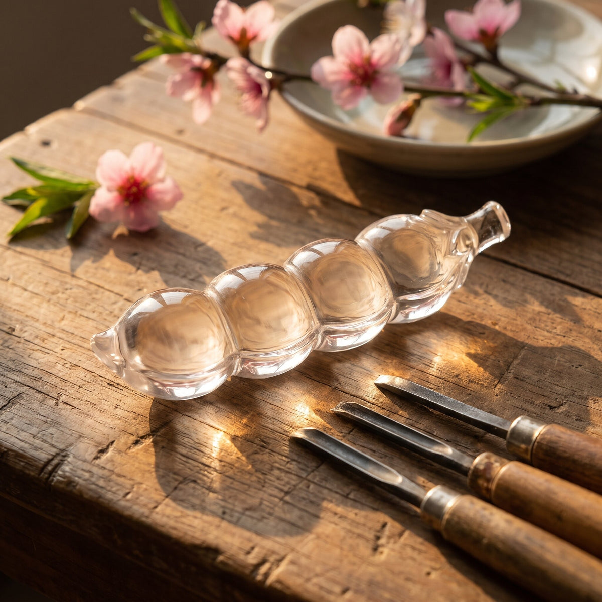 Clear Quartz Four-Season Bean – Steady Fortune All Year — craft