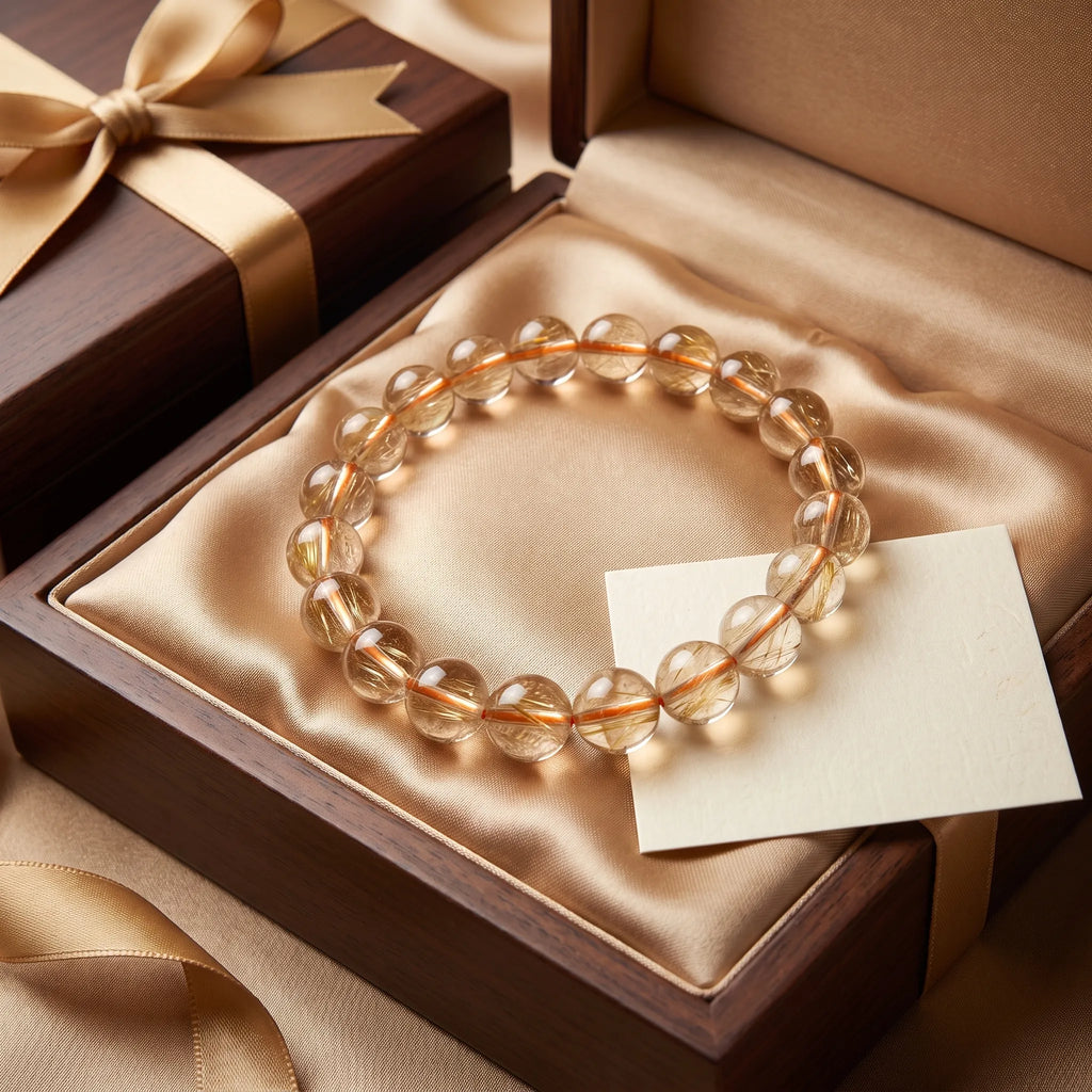 Rutilated Quartz bracelet, alternate angle 7 — EneraField