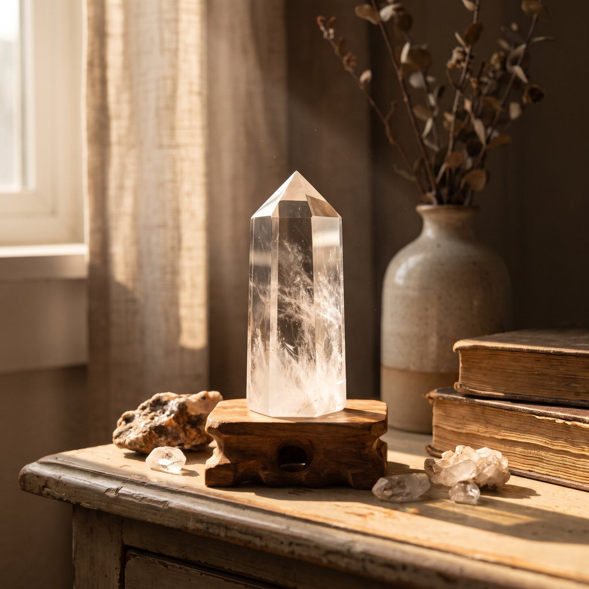 Clear Quartz Crystal Tower – Direction & Focus — scene