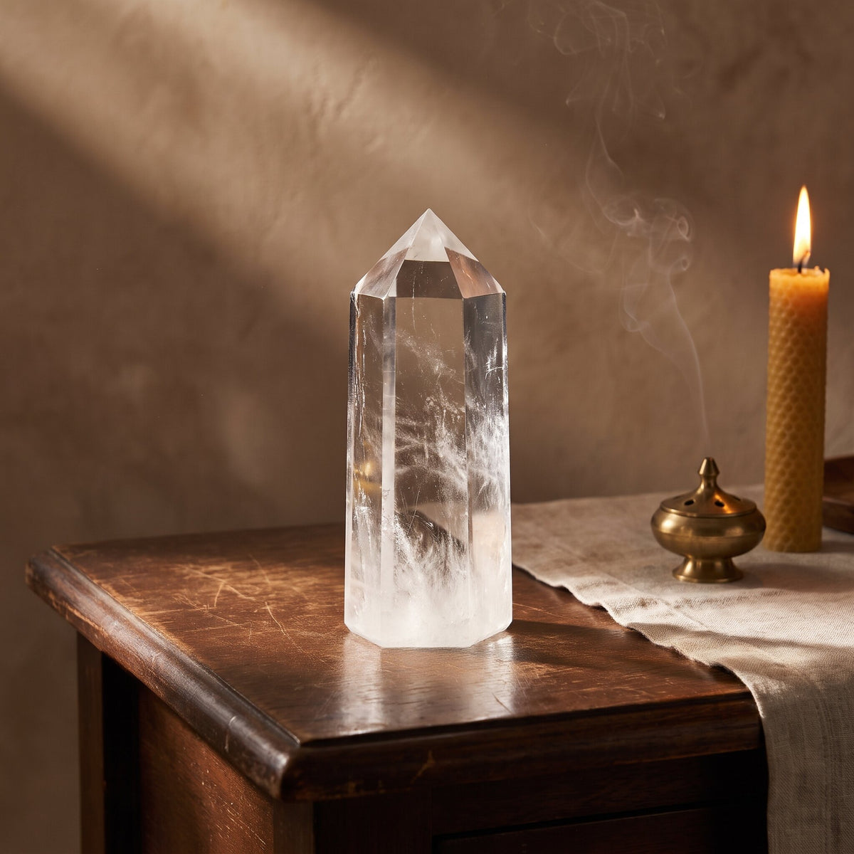 Clear Quartz Crystal Tower – Direction & Focus — wear