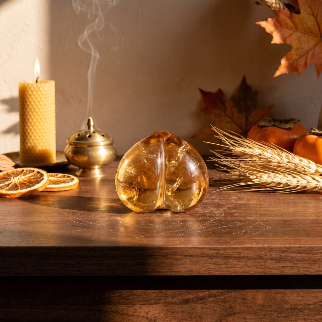 Citrine Peach Charm – Long Life & Protection — wear